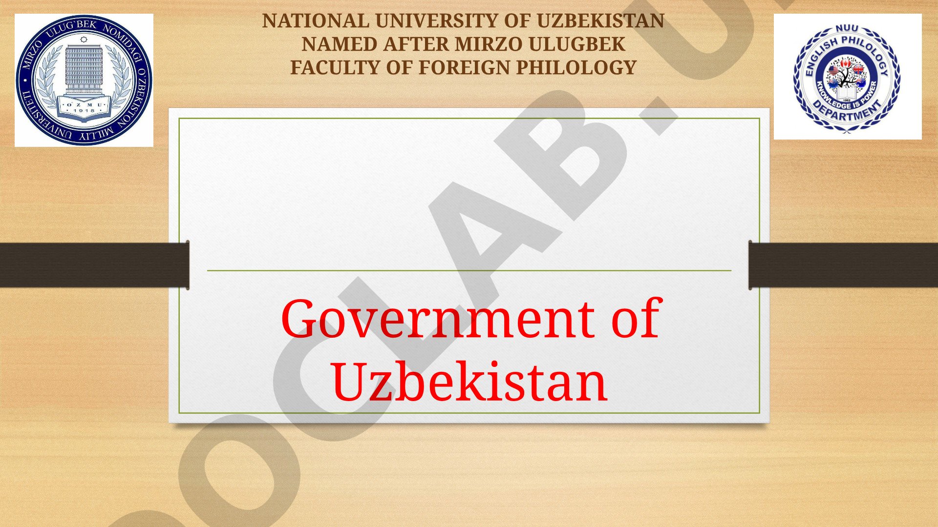 The Government of the Republic of Uzbekistan