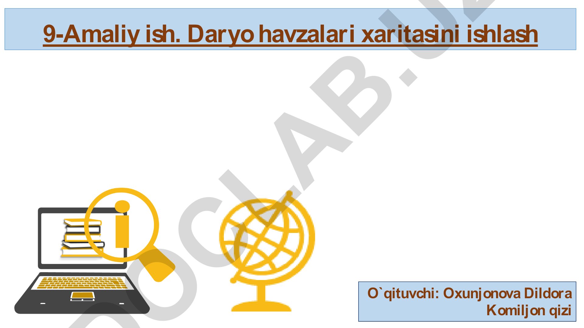 Daryo havzalari xaritasini ishlash