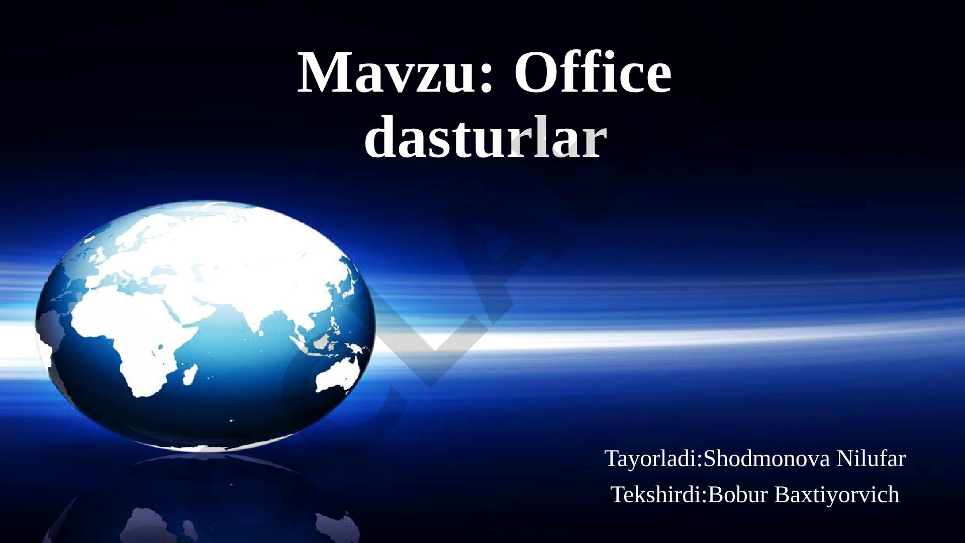 Office dasturlar