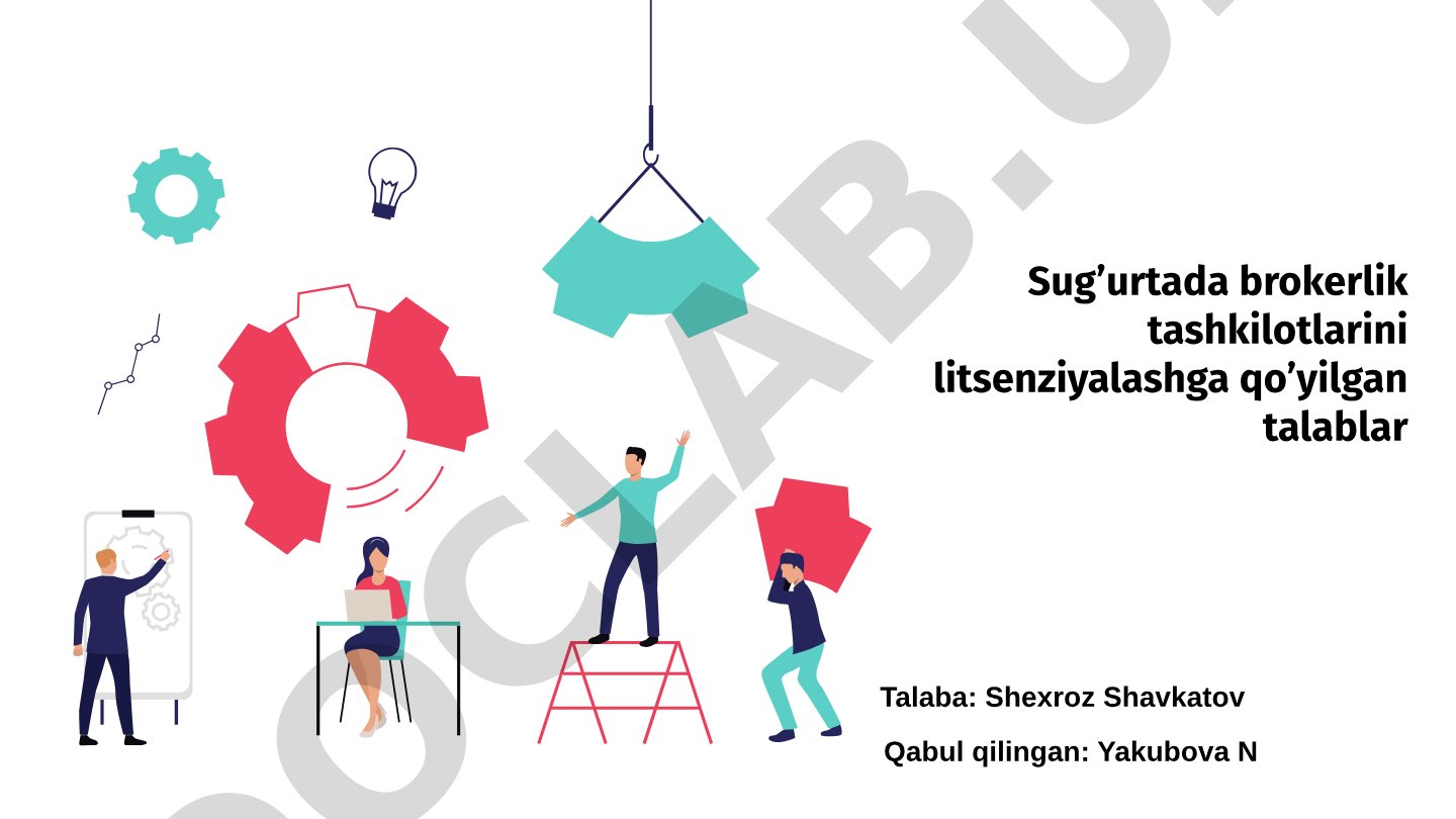 Sug’urtada brokerlik tashkilotlarini litsenziyalashga qo’yilgan talablar