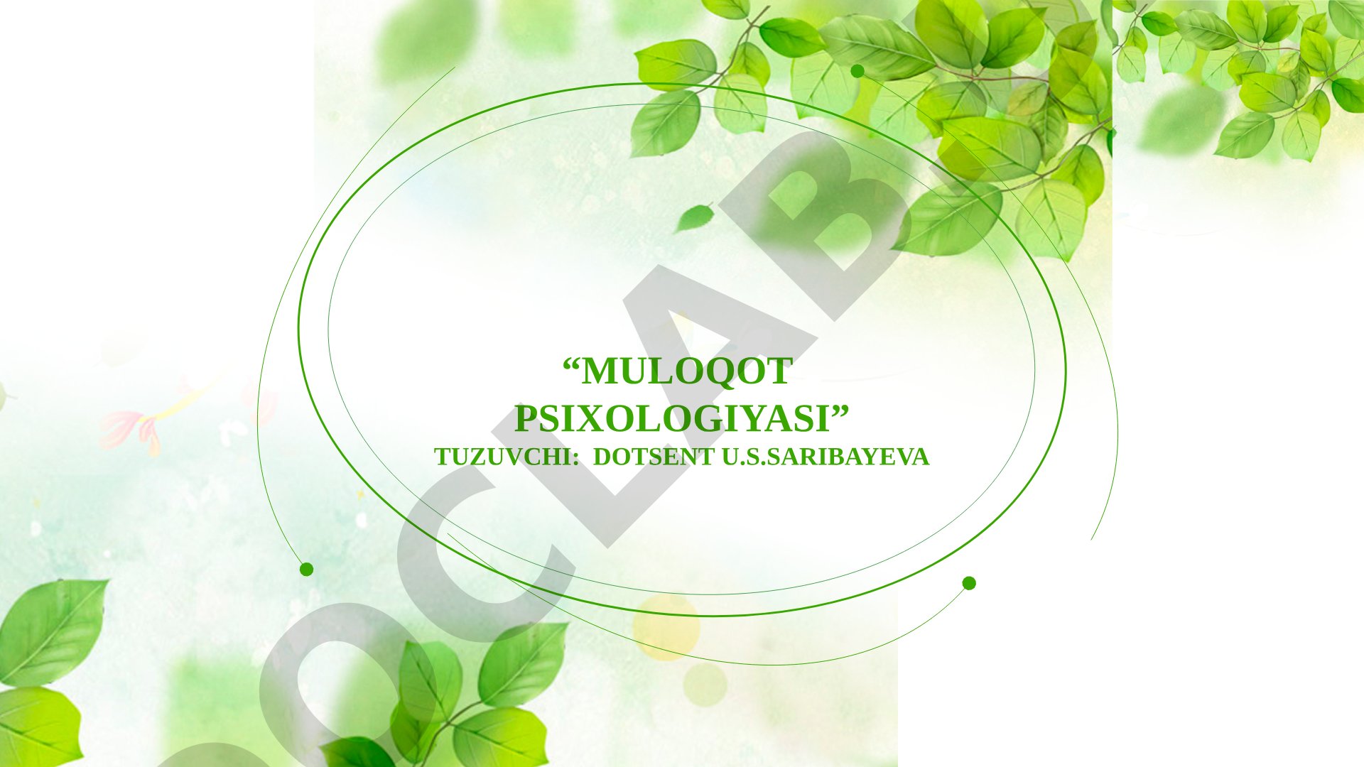 Muloqot psixologiyasi