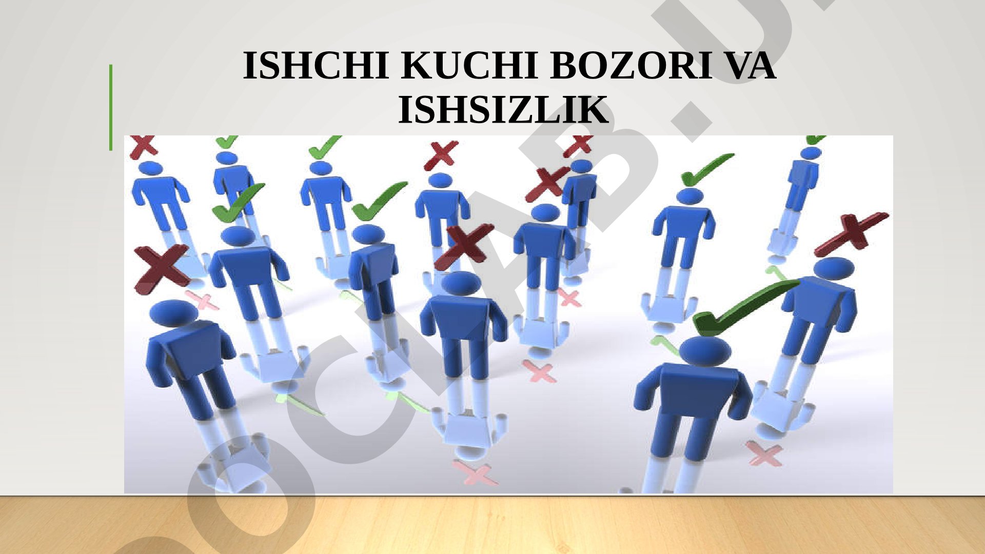 Ishchi kuchi bozori va ishsizlik