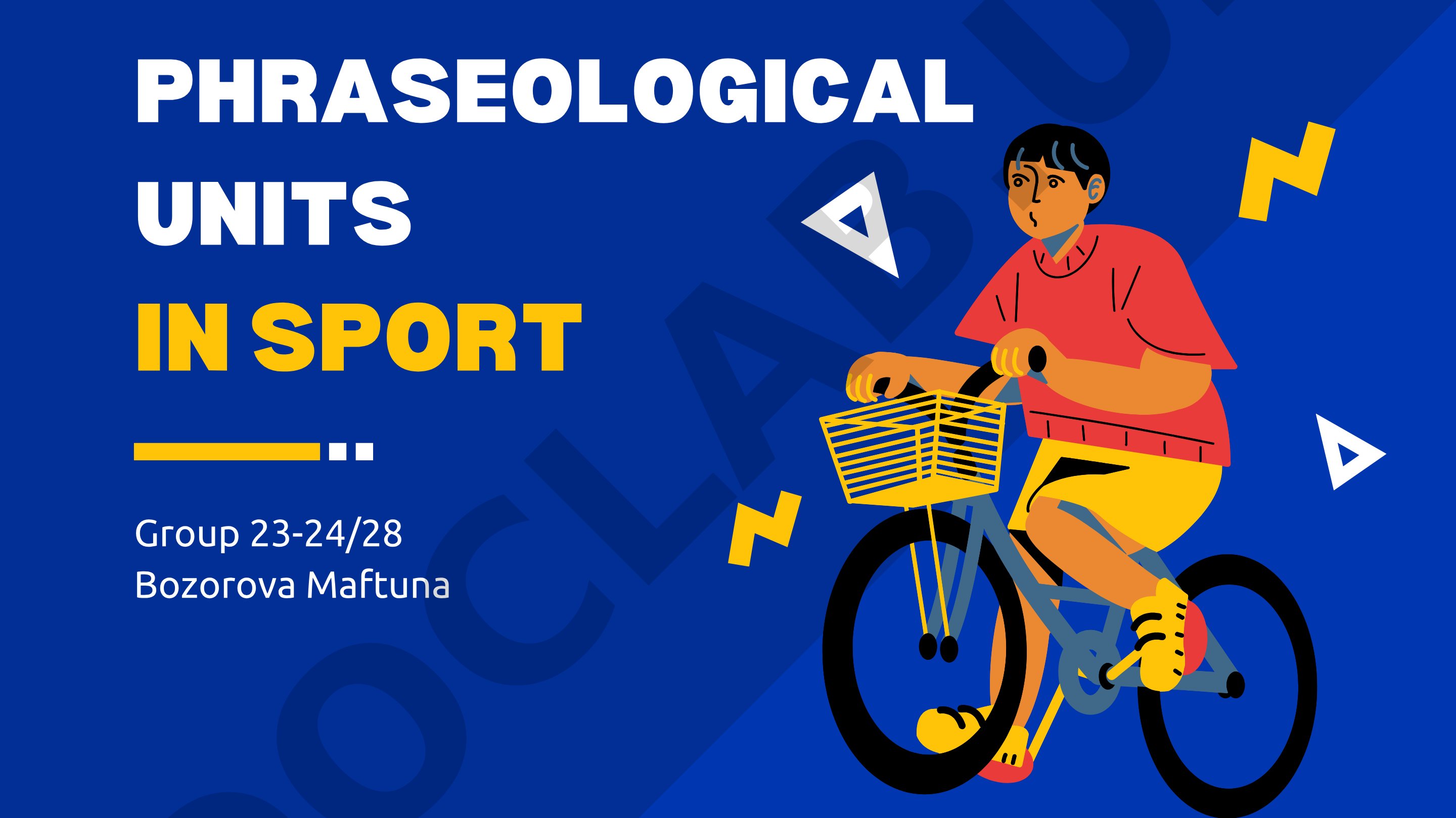Phraseological units in sport
