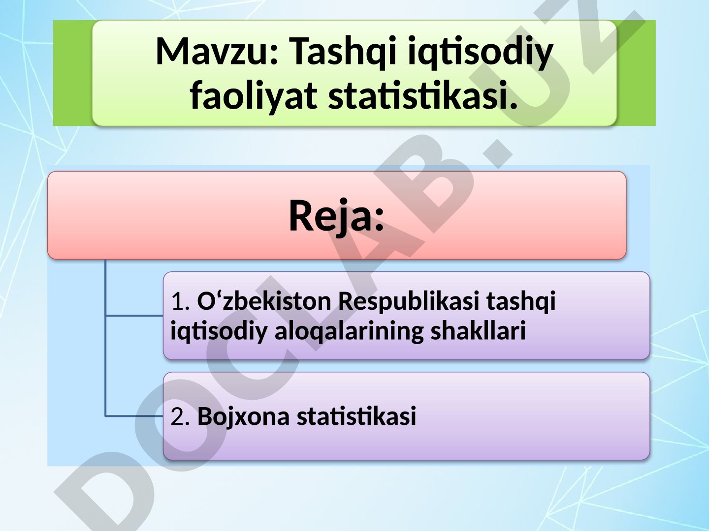 Tashqi iqtisodiy faoliyat statistikasi