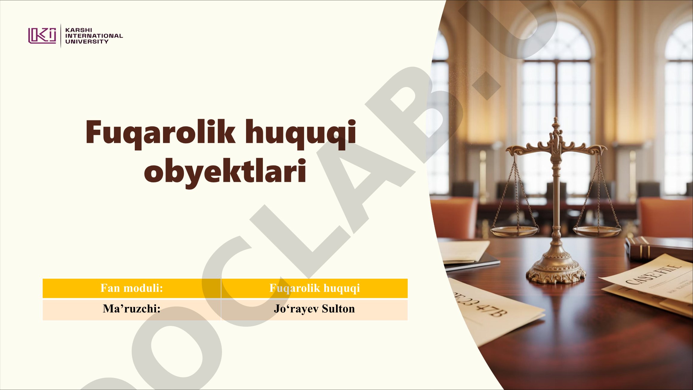 Fuqarolik huquqi obyektlari