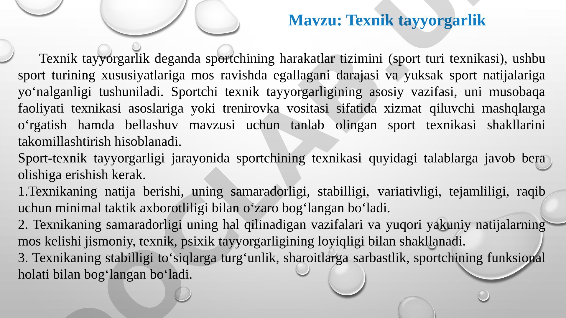 Texnik tayyorgarlik