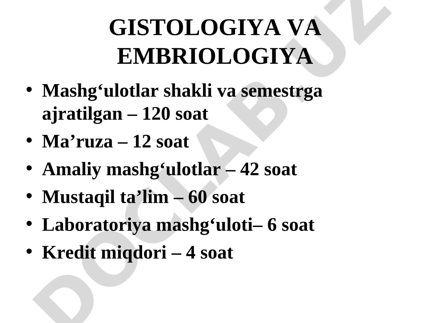 Gistologiya fanining qisqacha rivojlanish tarixi. Epiteliy toʻqimasi. Bezli epiteliy