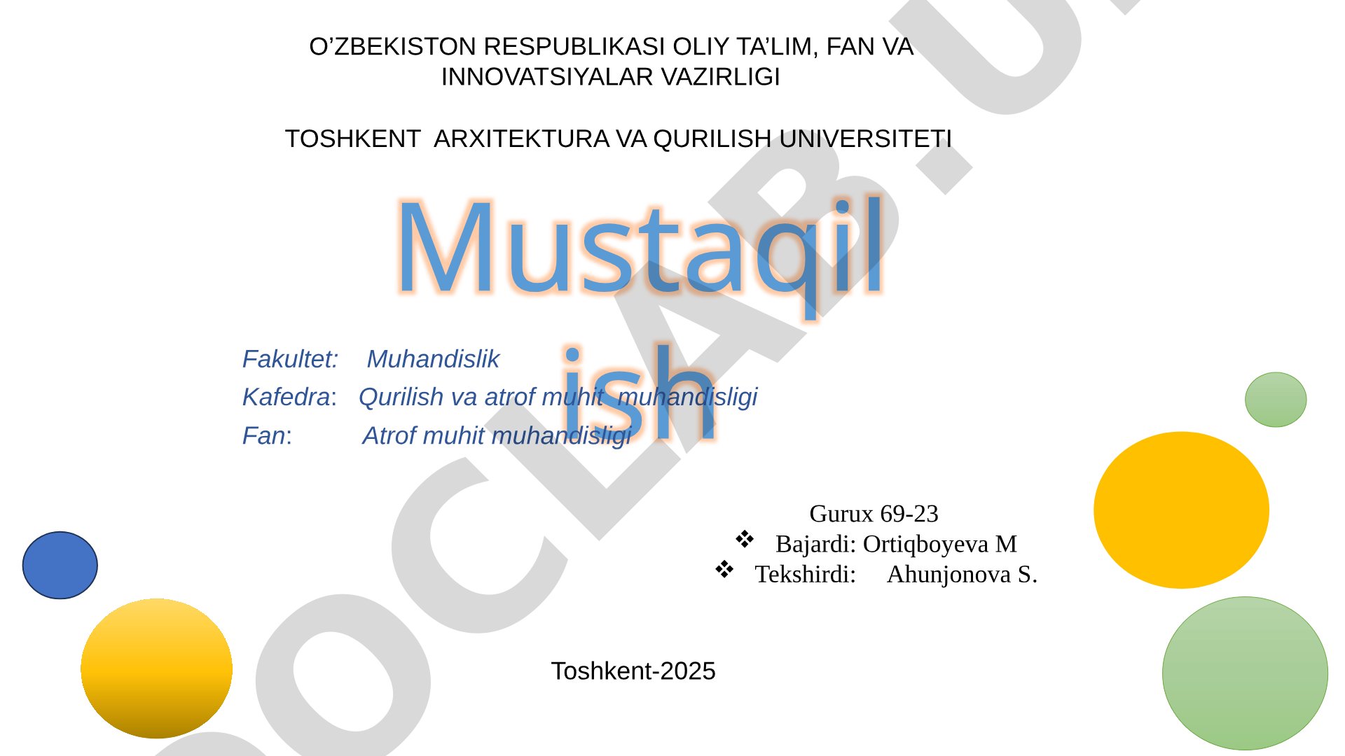 Issiqlik elektr stansiyalarning tashqi muhitga tasiri