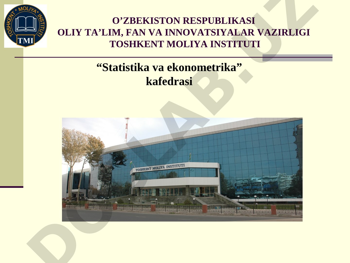Statistik ma'lumotlarni jadval va grafiklarda tasvirlash
