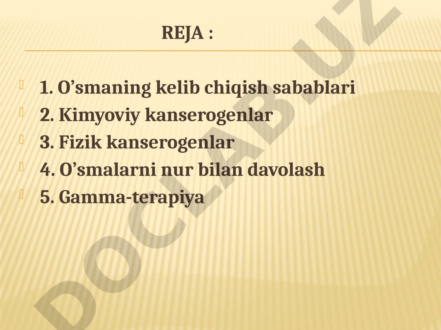 O'sma va boshqa kasalliklar nur terapiyasi
