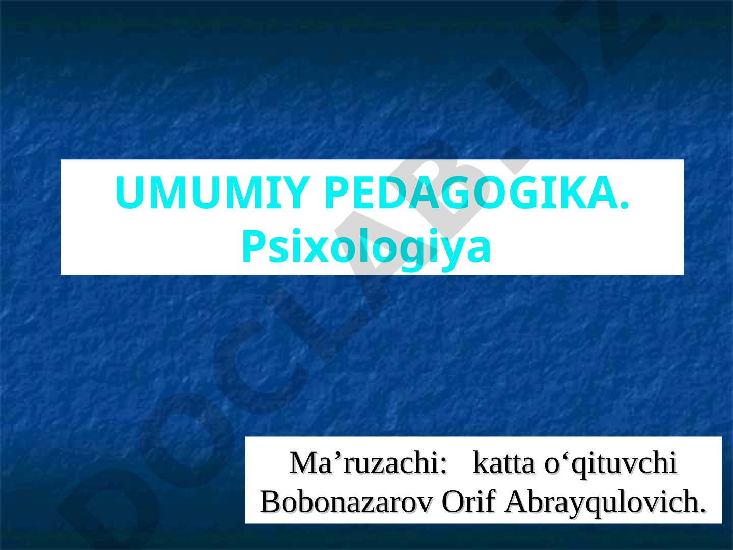 Pedagogik diagnostika