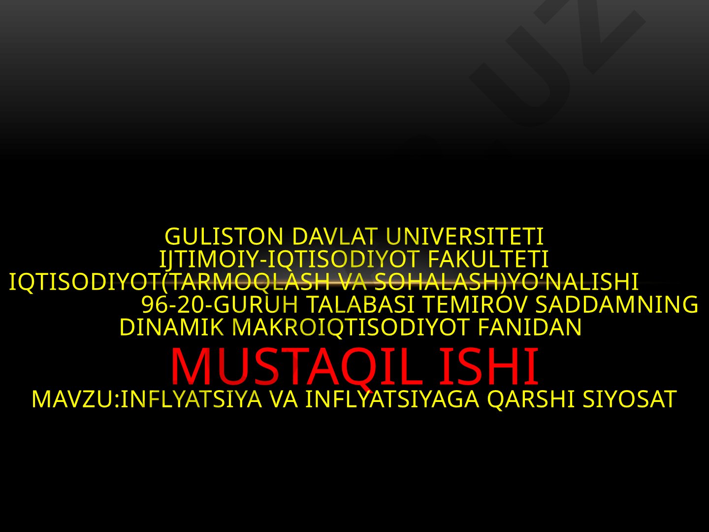 Inflyatsiya va inflyatsiyaga qarshi siyosat