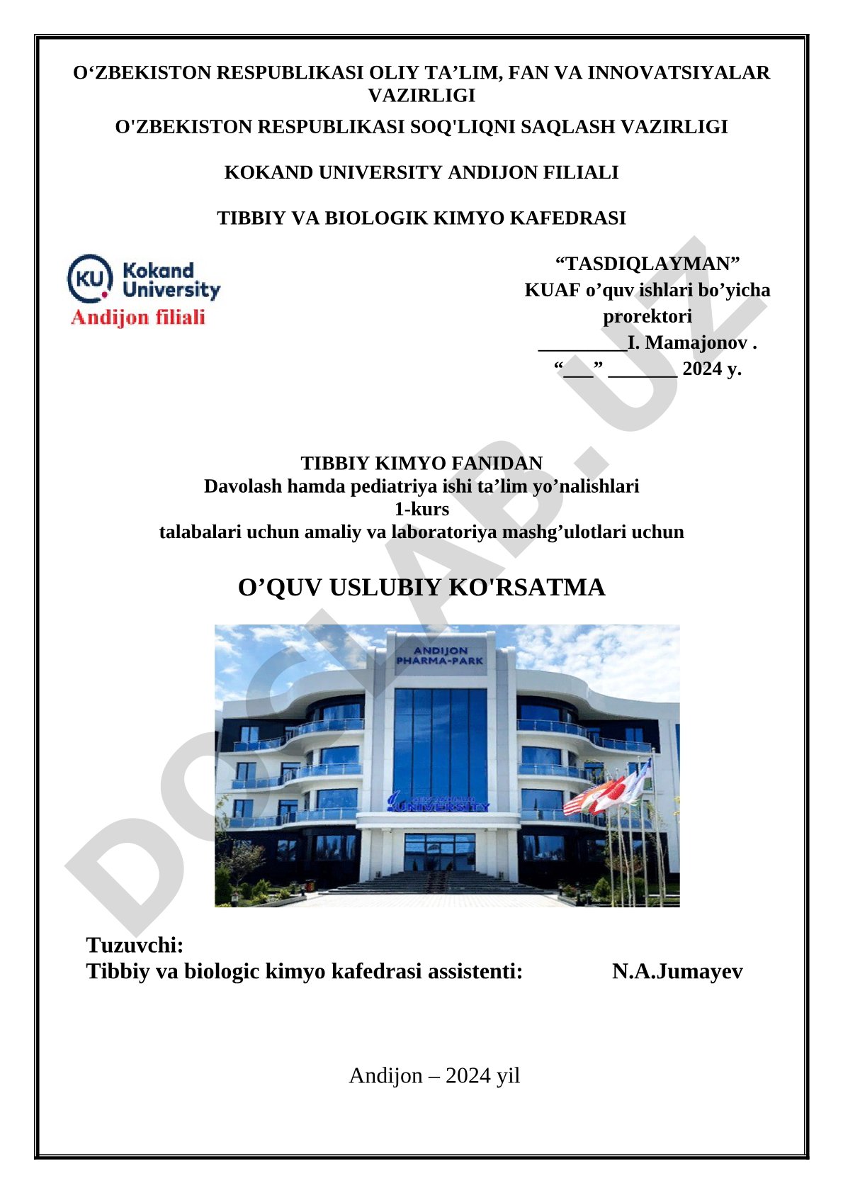 Tibbiy kimyoga kirish. Biogen elementlarning analitik reaksiyalari. Yadro kimyosi