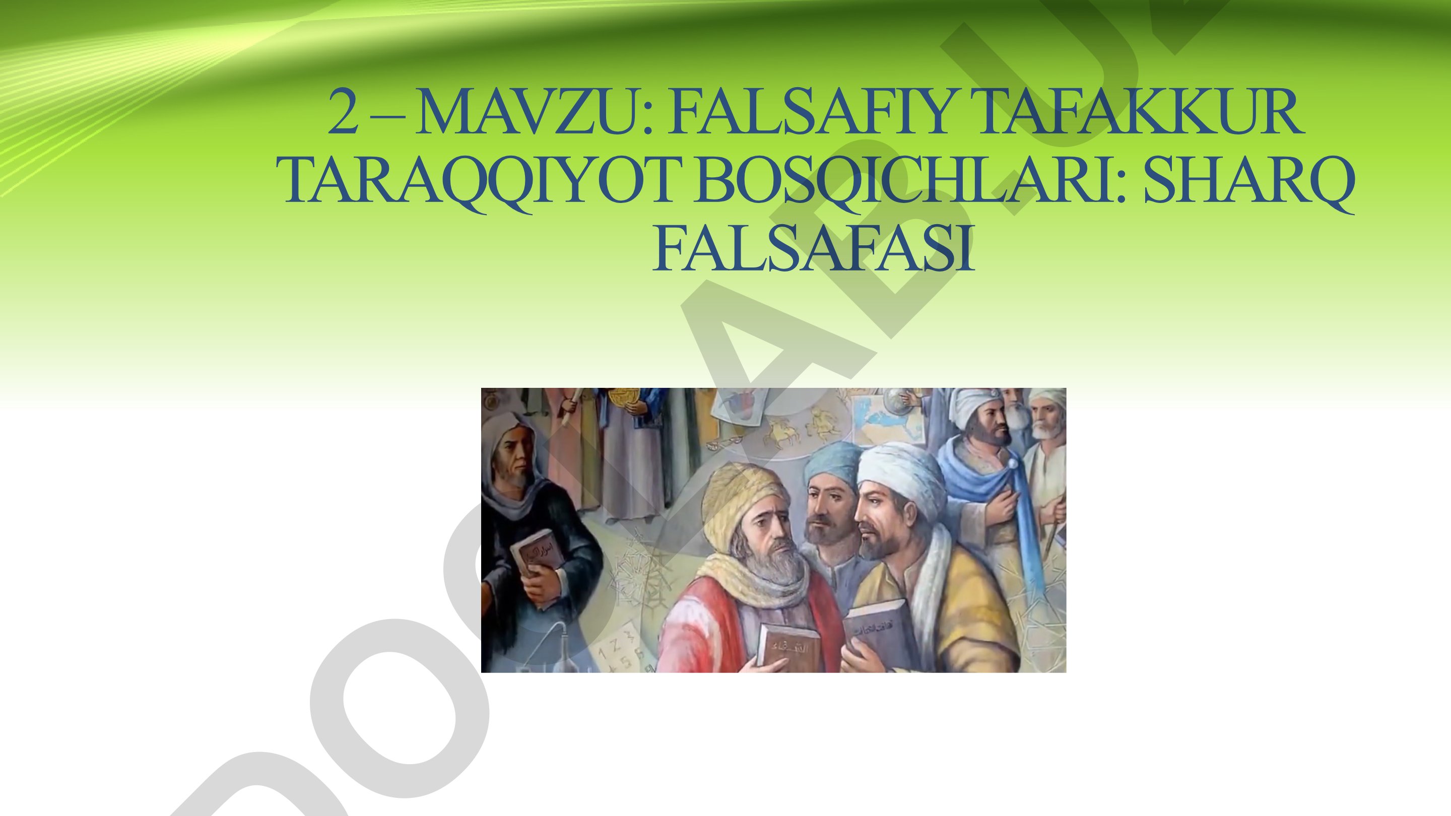 Falsafiy tafakkur taraqqiyot bosqichlari: Sharq falsafasi