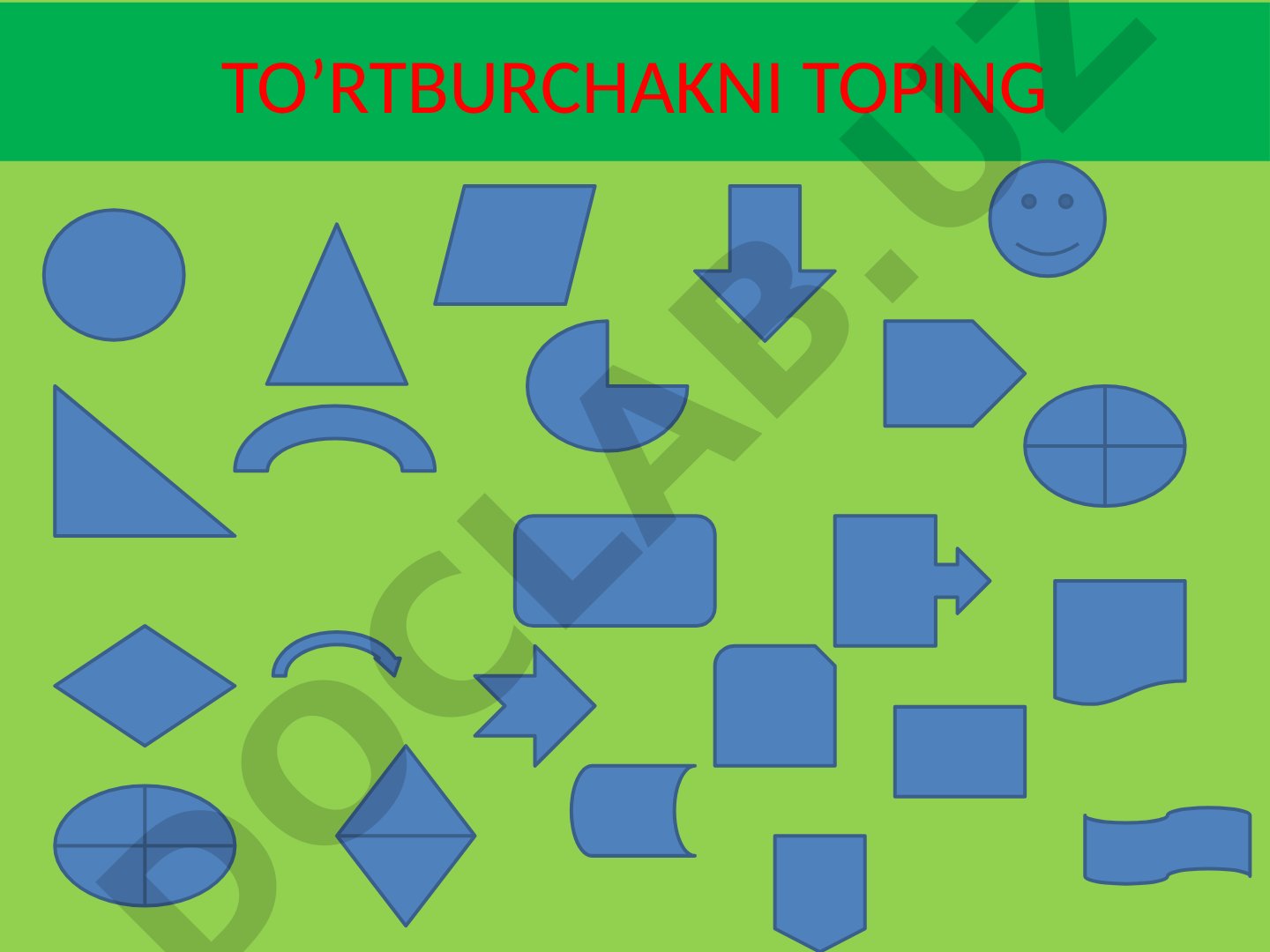 To'rtburchakni toping o'yini