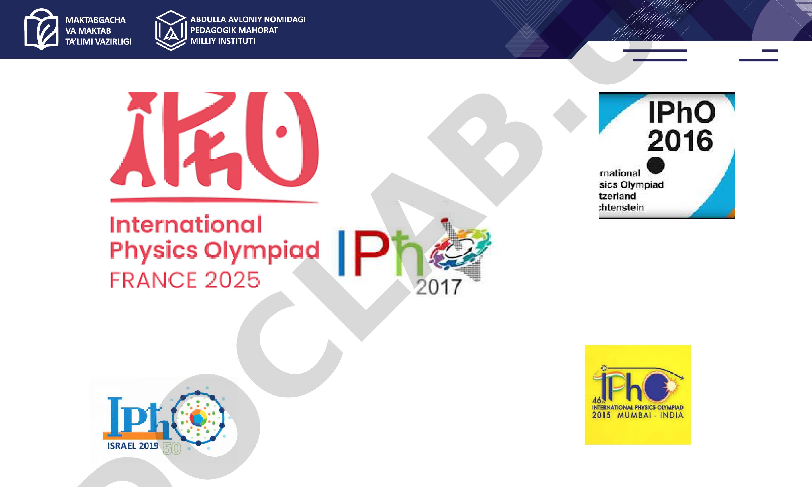 Milliy va xalqaro olimpiada topshiriqlari bilan ishlash metodikasi