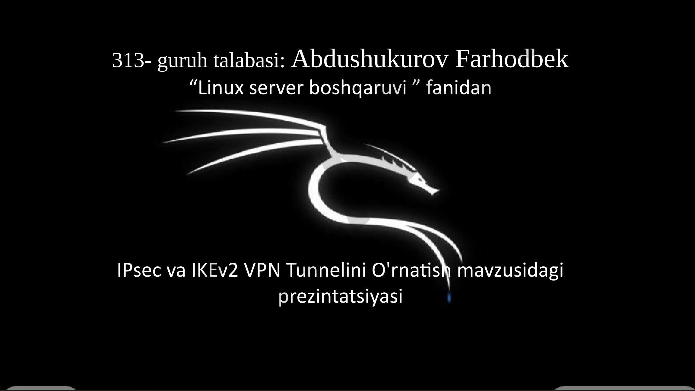 Linuxda IPsec va IKEv2 VPN Tunnelini O'rnatish