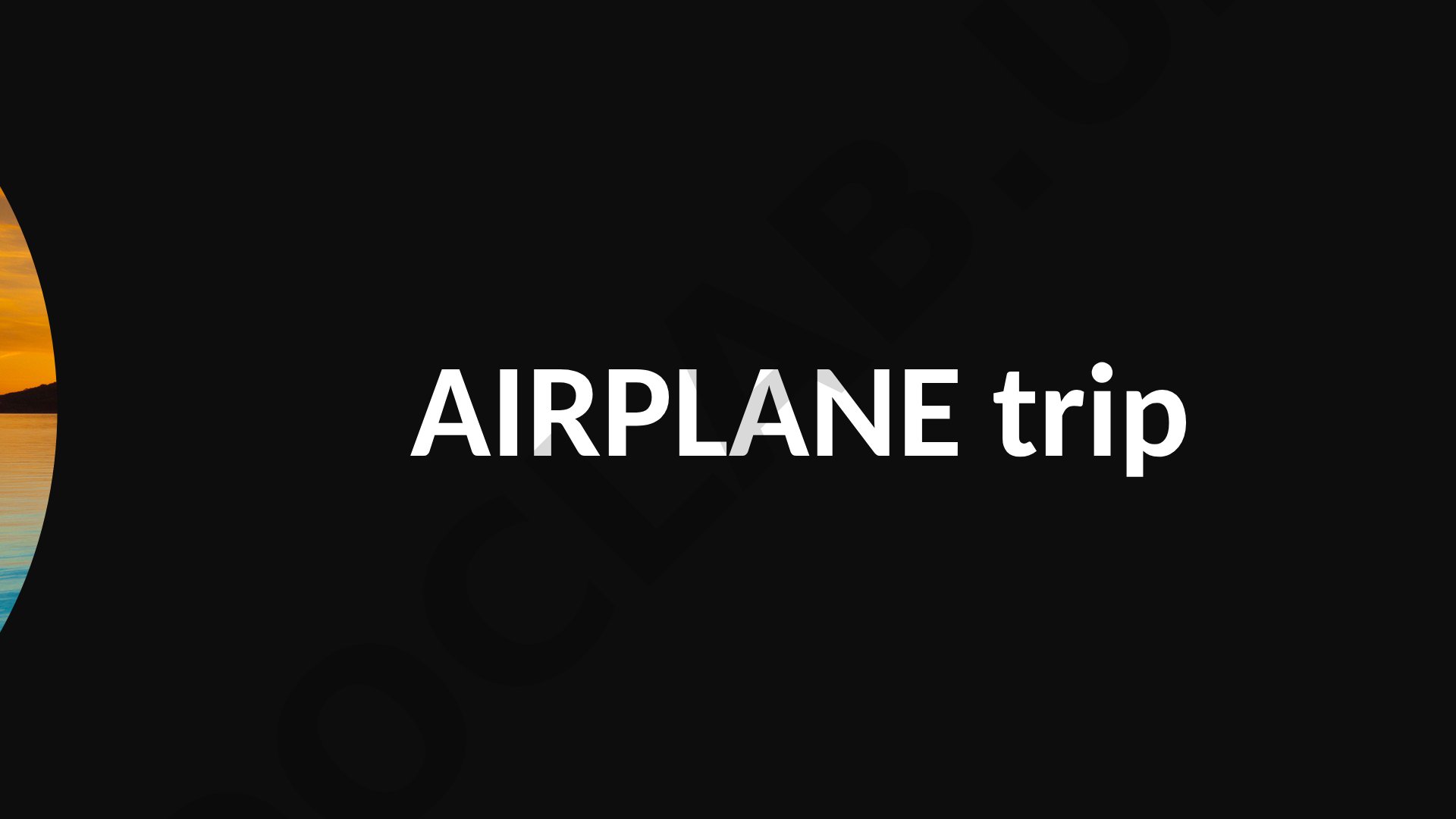 Presentation about nature and airplane travel with images