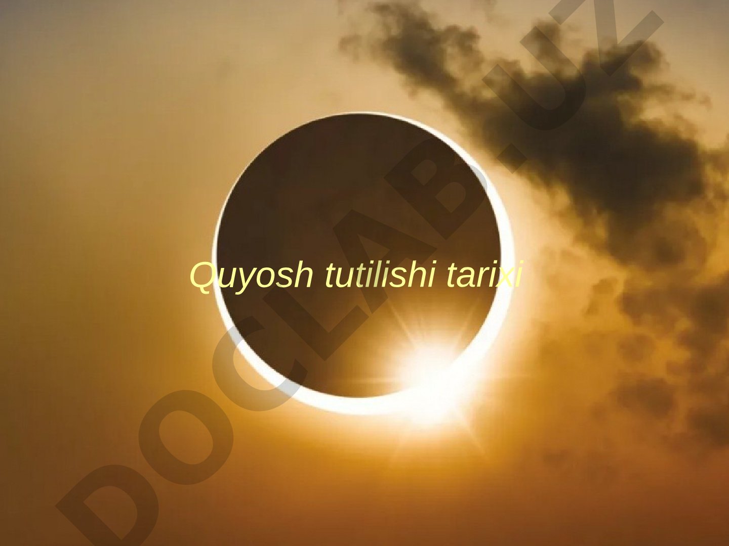 Quyosh tutilishi tarixi
