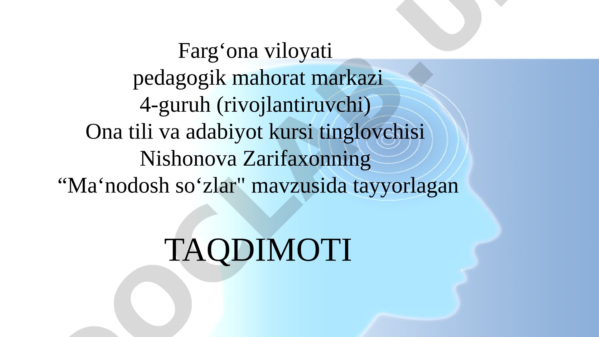 Ma‘nodosh so‘zlar