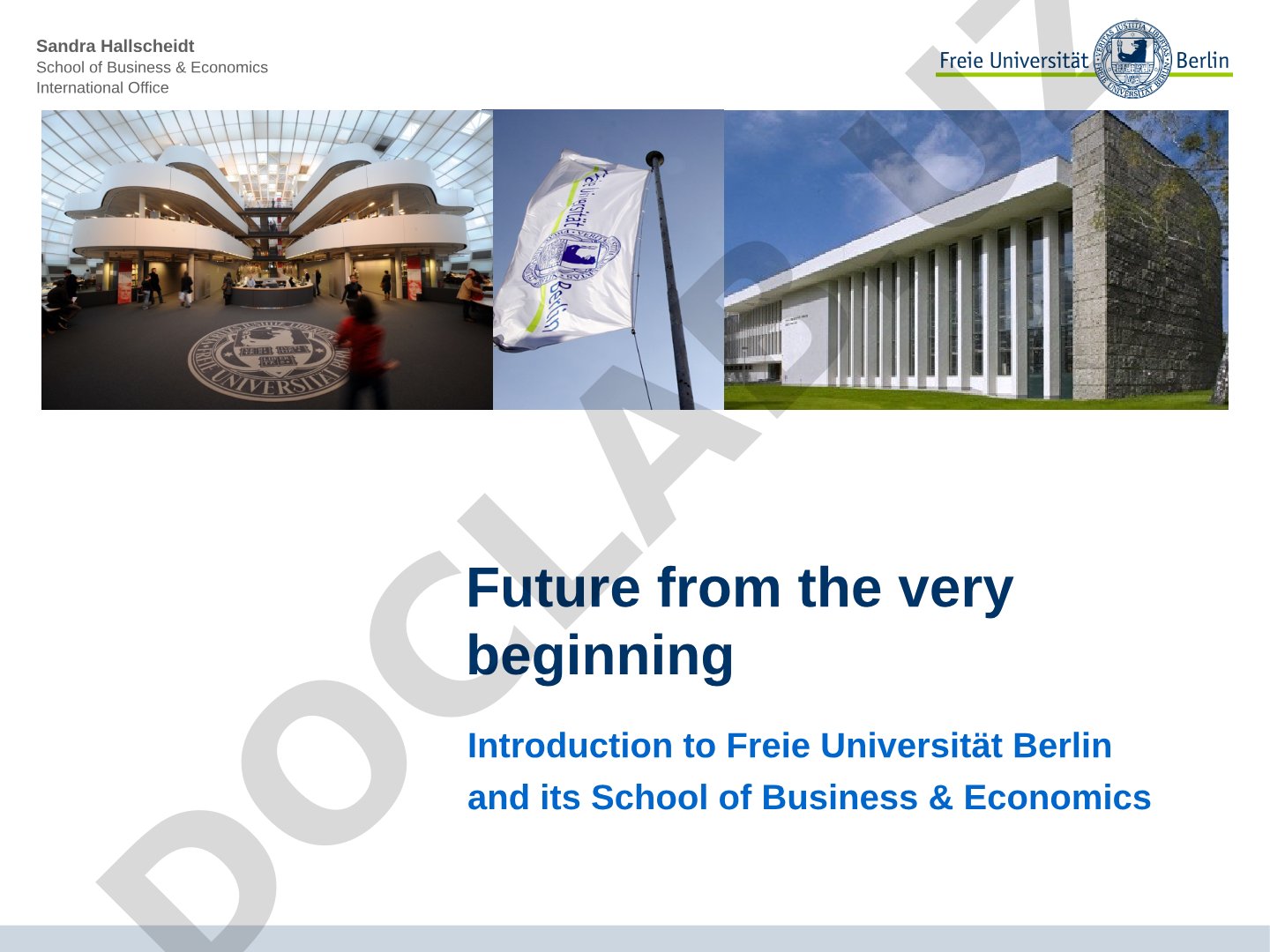 Introduction to Freie Universität Berlin and its School of Business & Economics
