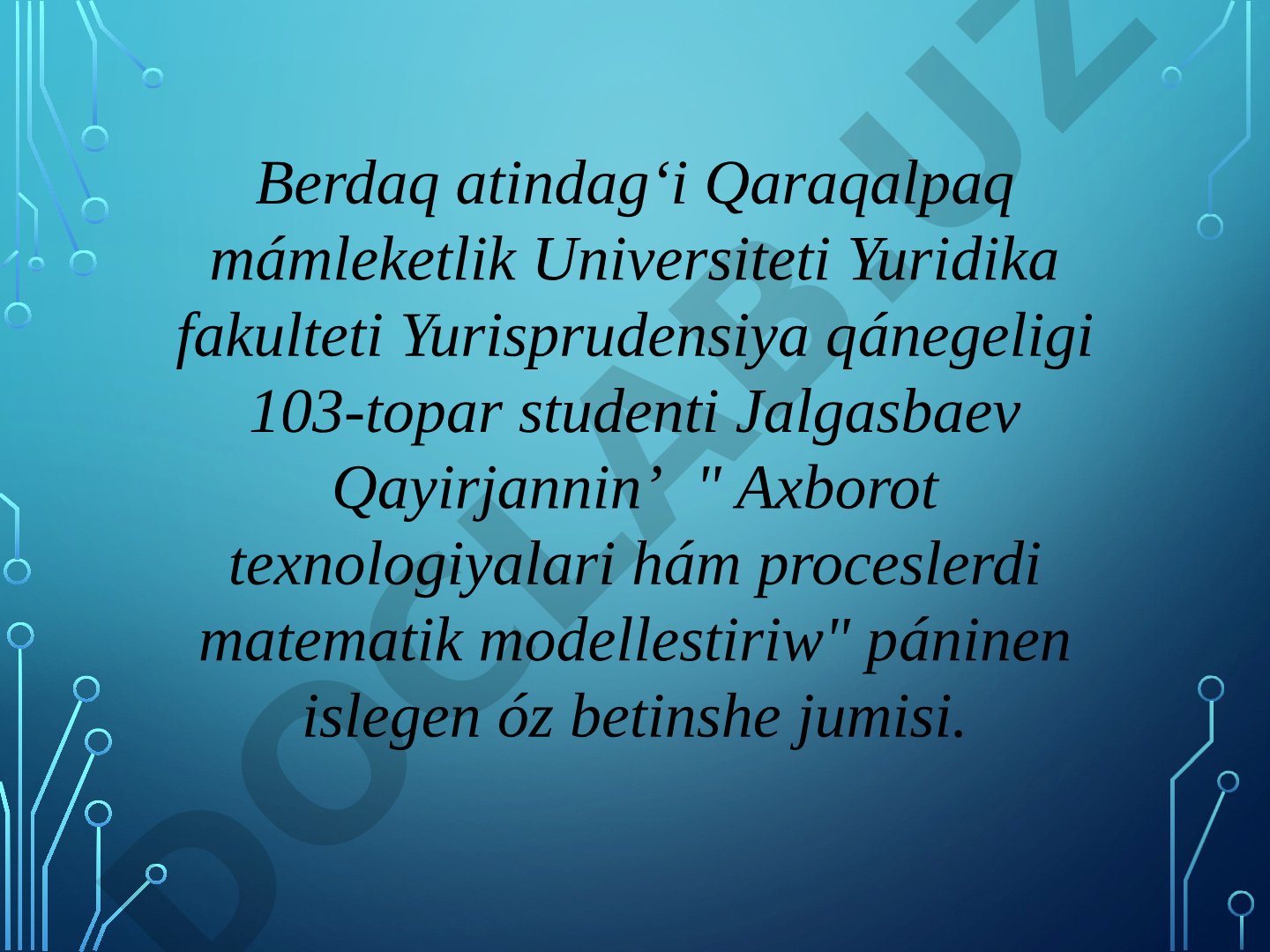 Programmalastiriw tilleri hám olardin' mùmkinshilikleri ( C++ tili)