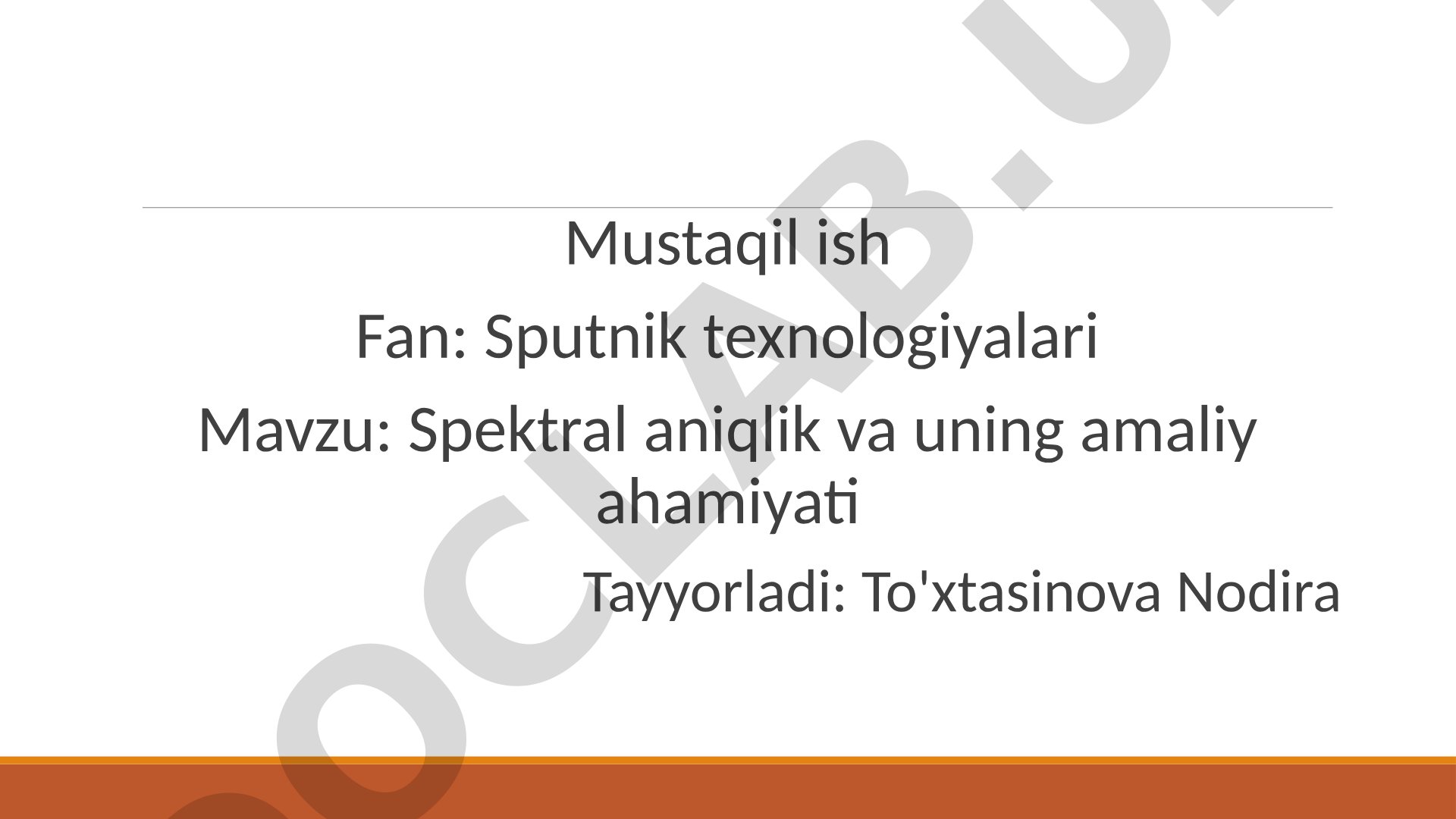 Spektral aniqlik va uning amaliy ahamiyati