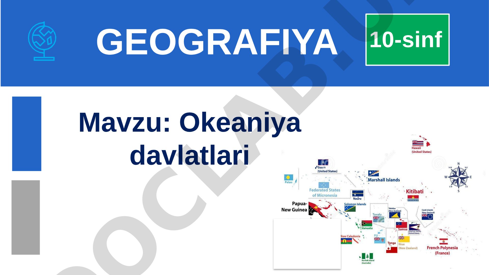 Okeaniya davlatlari 10-sinf GEOGRAFIYA