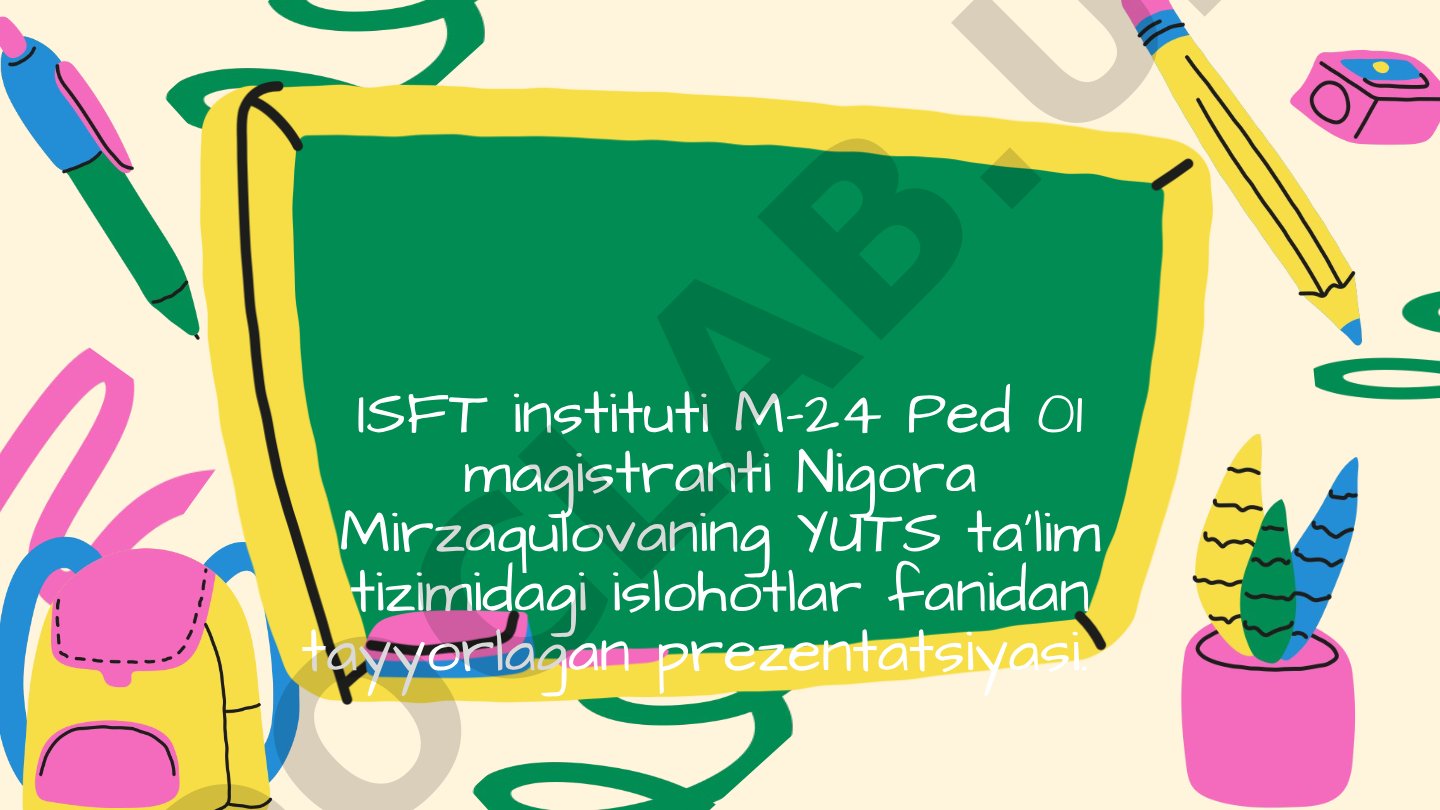 Mutaxassislik fanlarini o'qitish jarayonida talabalarning bilim, ko'nikma va malakalarini baholashning reyting tizimi