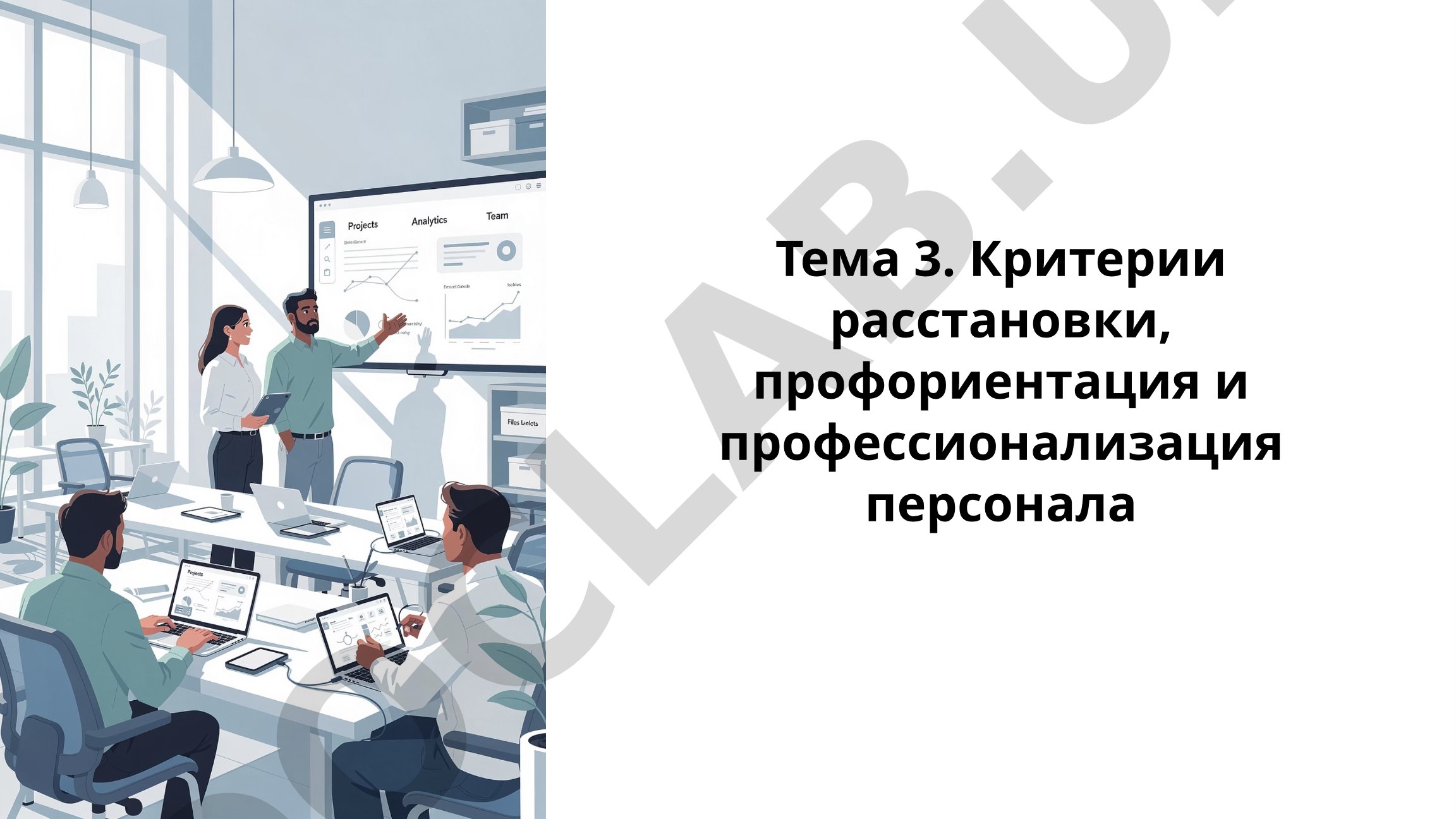 Критерии расстановки, профориентация и профессионализация персонала