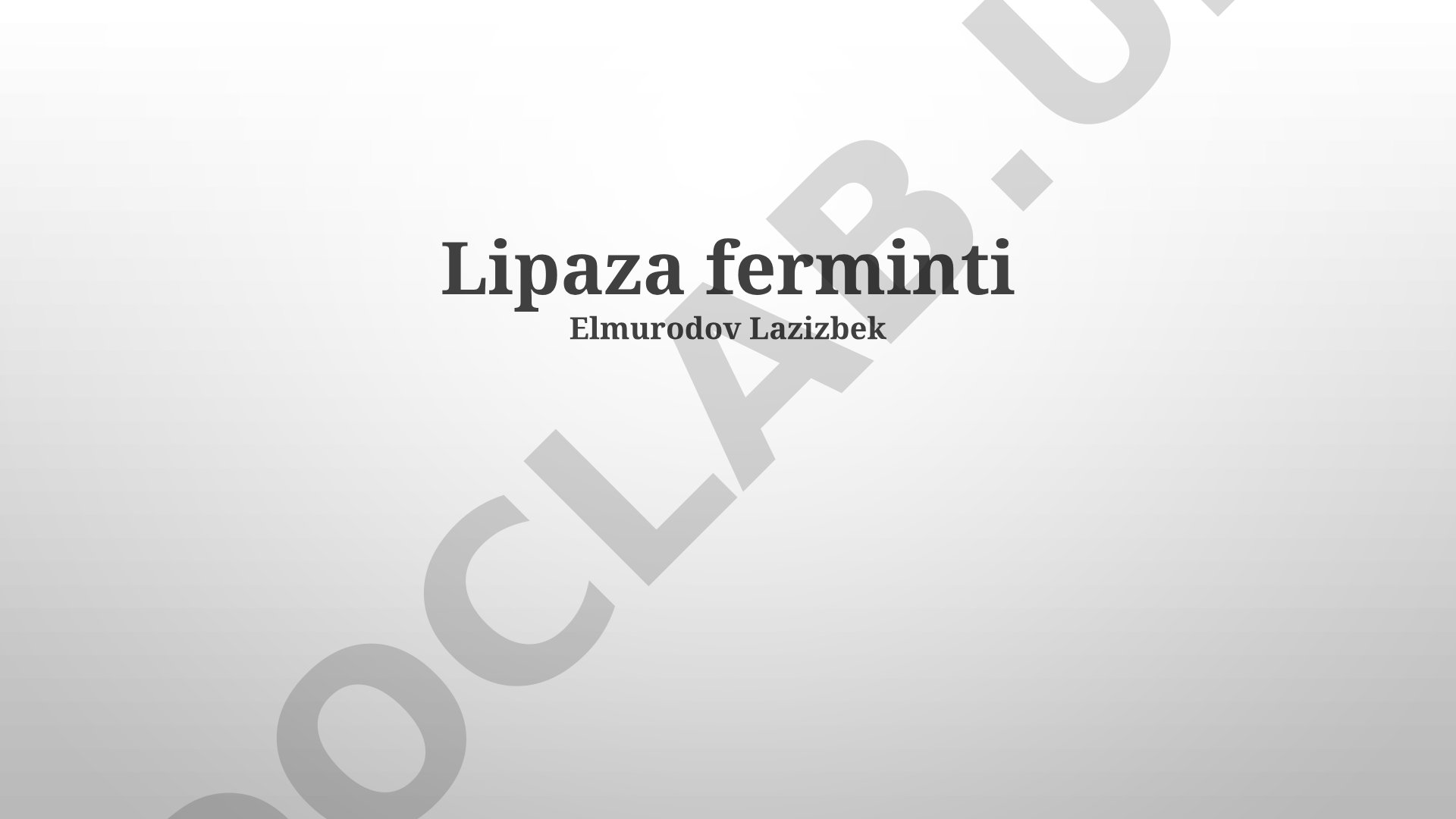 Lipaza fermentatsiyasi jarayoni, optimal sharoitlar, qo'llanilishi va bozor istiqbollari