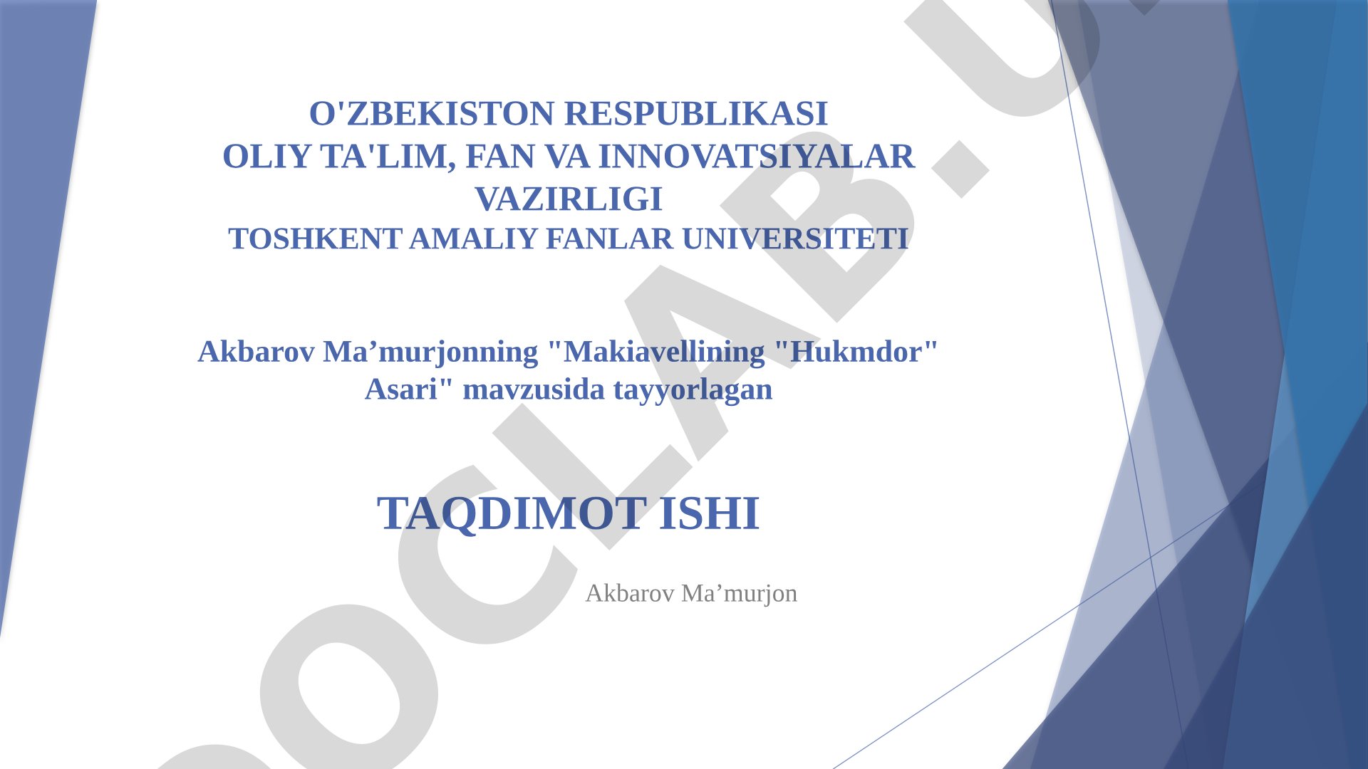Makiavellining 'Hukmdor' Asari