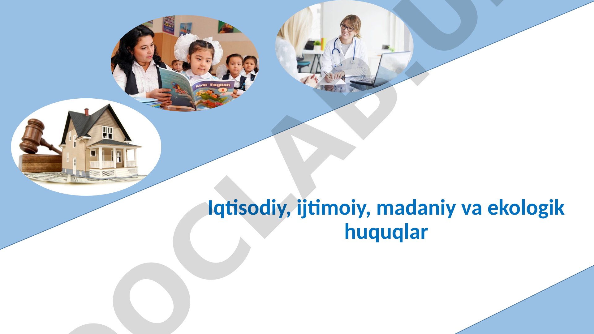 Iqtisodiy, ijtimoiy, madaniy va ekologik huquqlar