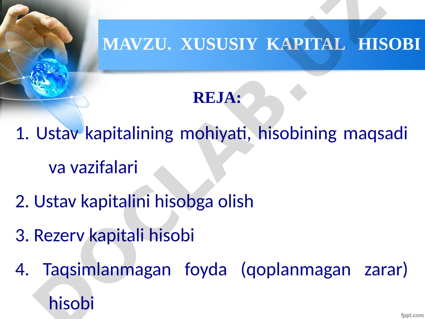 Xususiy kapital hisobi