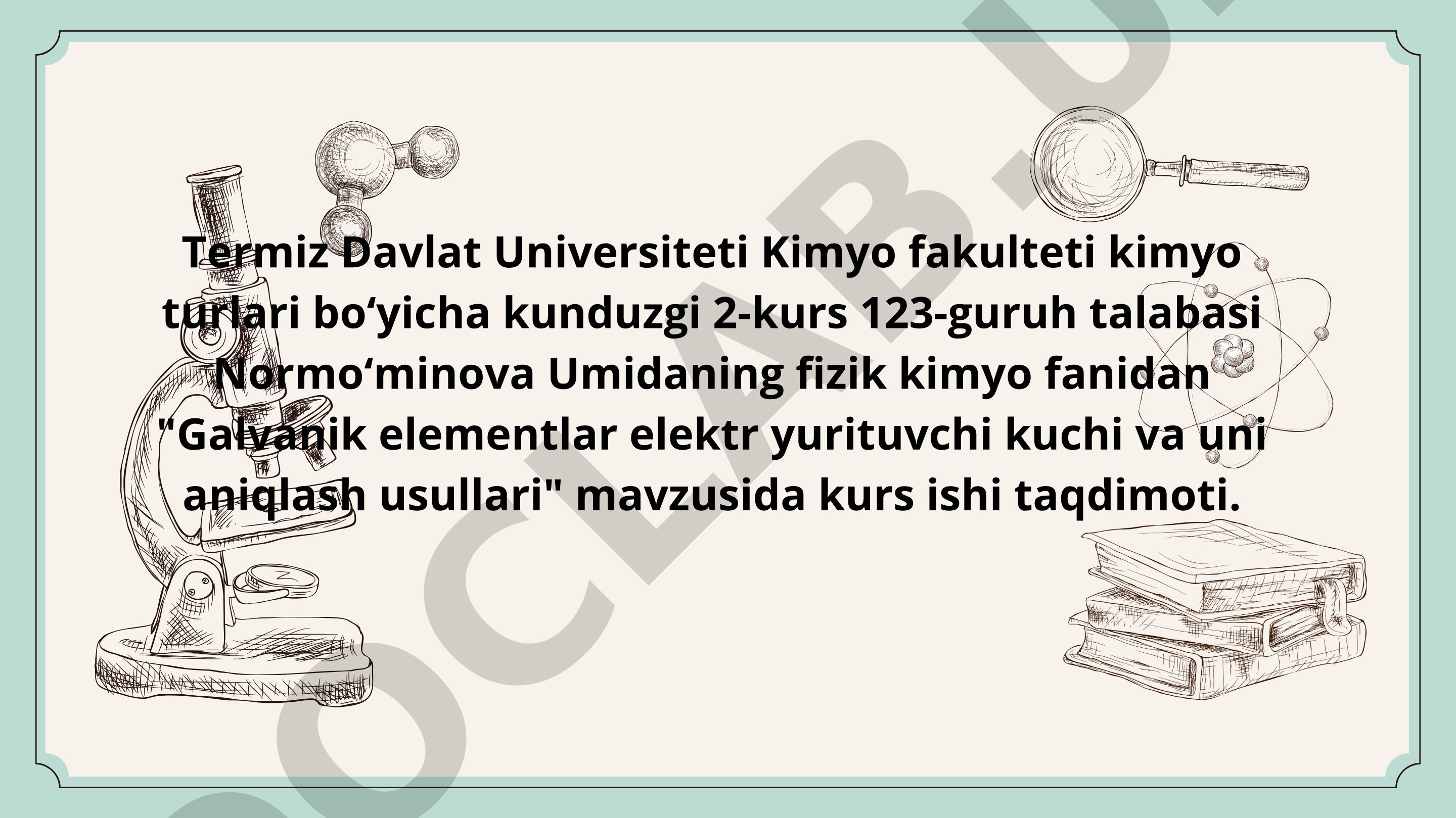 Galvanik elementlar elektr yurituvchi kuchi va uni aniqlash usullari