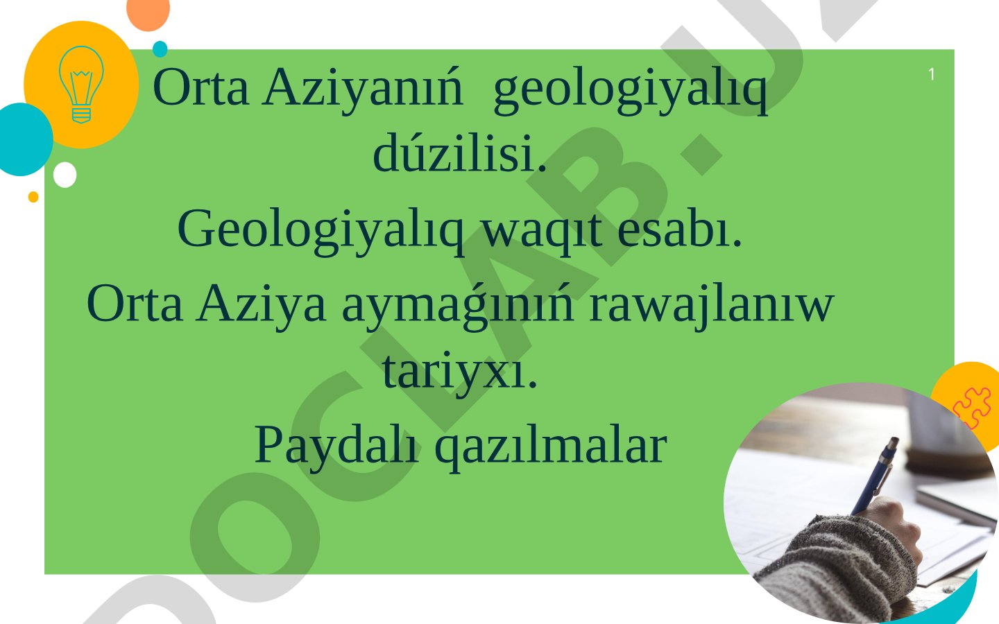 Orta Aziyanıń geologiyalıq dúzilisi