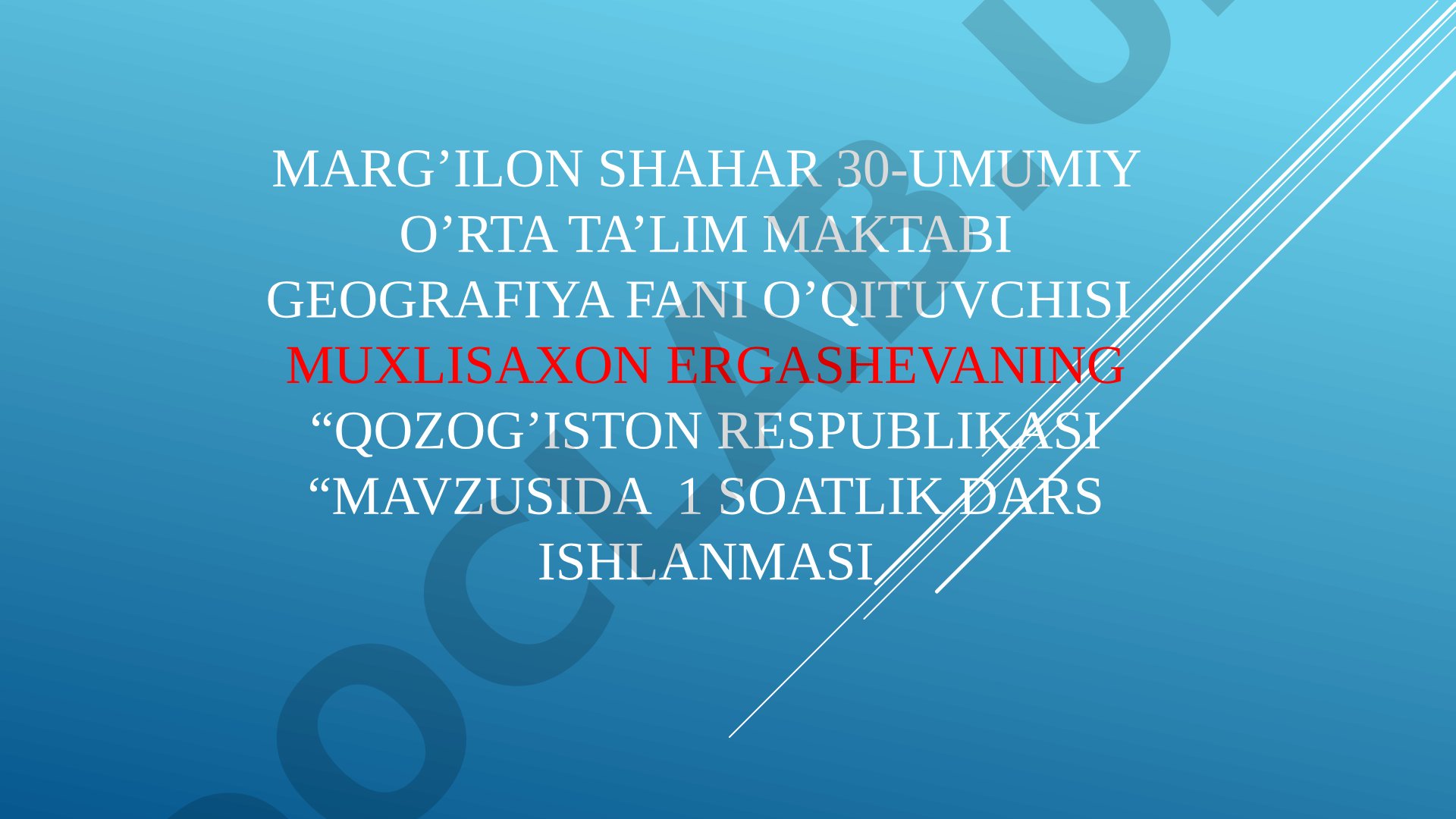 Qozog'iston Respublikasining umumiy ma'lumotlari, aholisi, iqlimi, iqtisodiyoti haqida