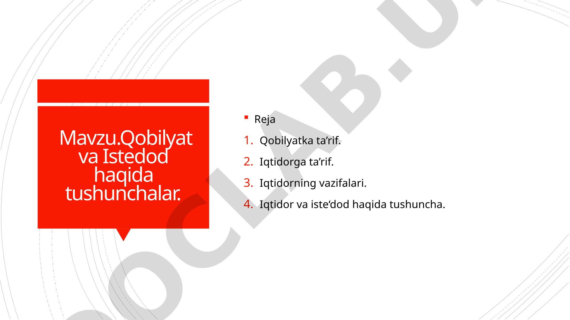 Qobilyat va Istedod haqida tushunchalar