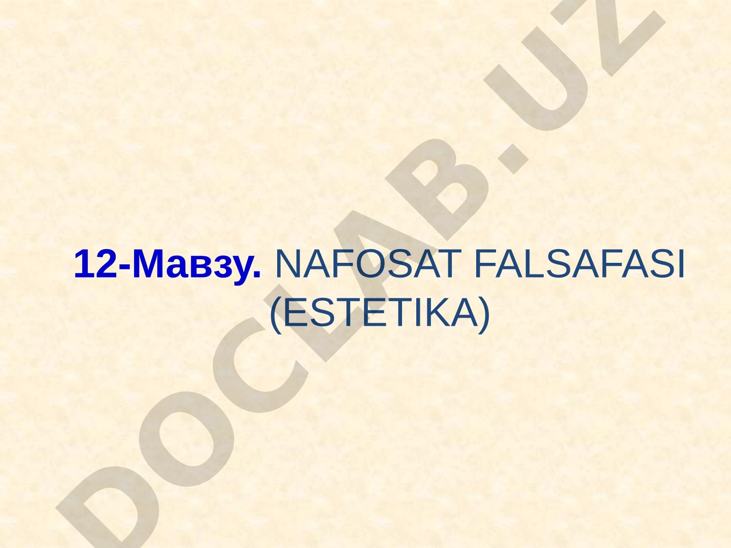 Nafosat falsafasi (estetika)