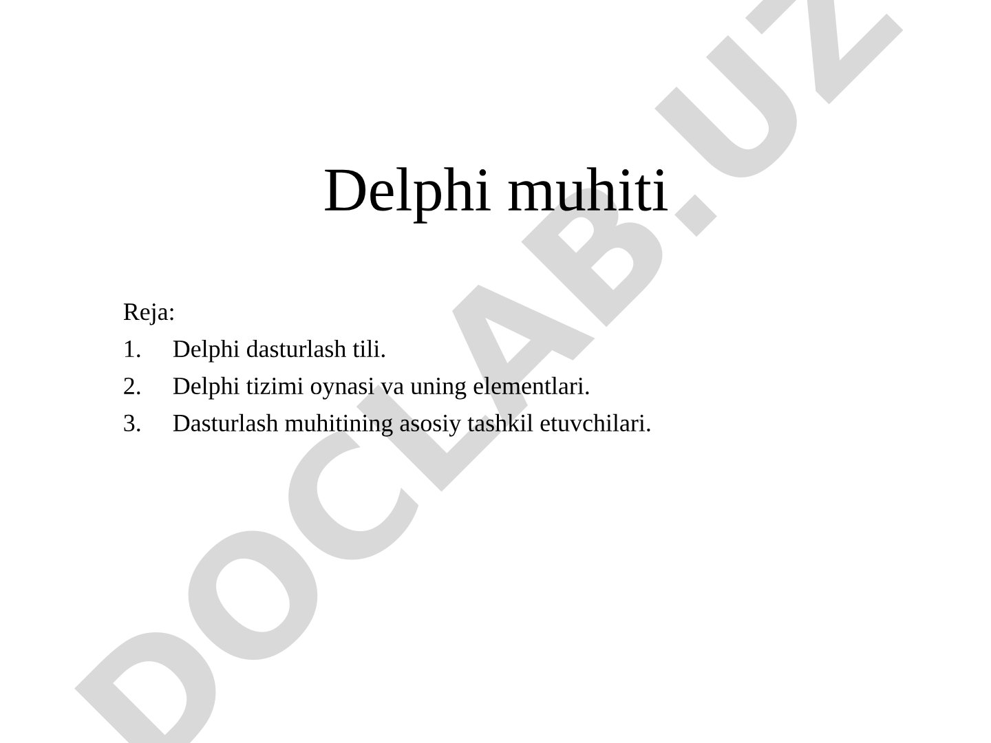 Delphi muhiti