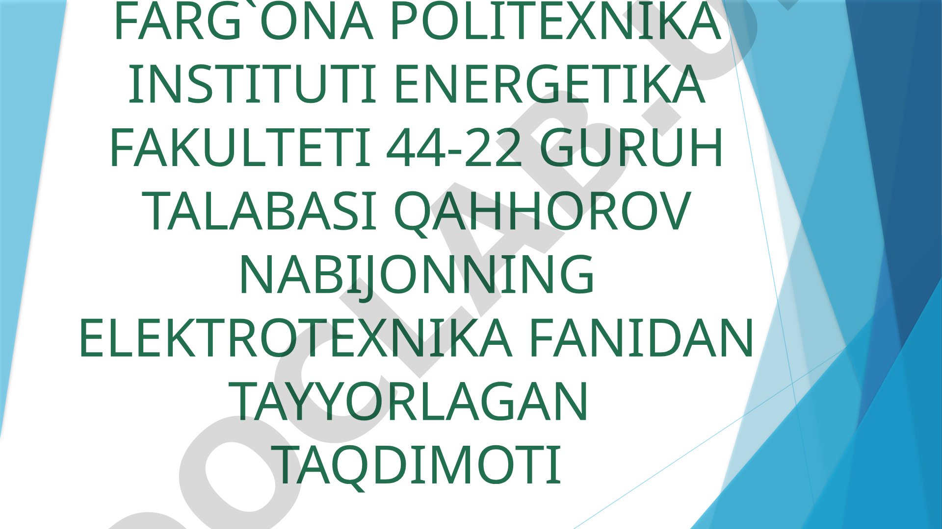 Murakkab o'zgaruvchan tok sxemani kontur toklari va tugun potensiallari usullarida hisoblash va natijalarini solishtirish