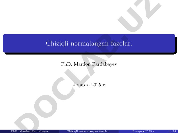 Chiziqli normalangan fazolar
