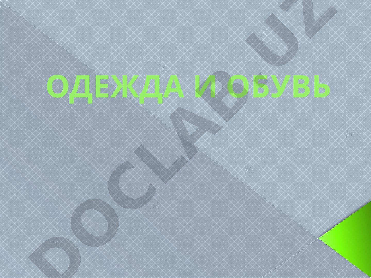 Одежда и обувь