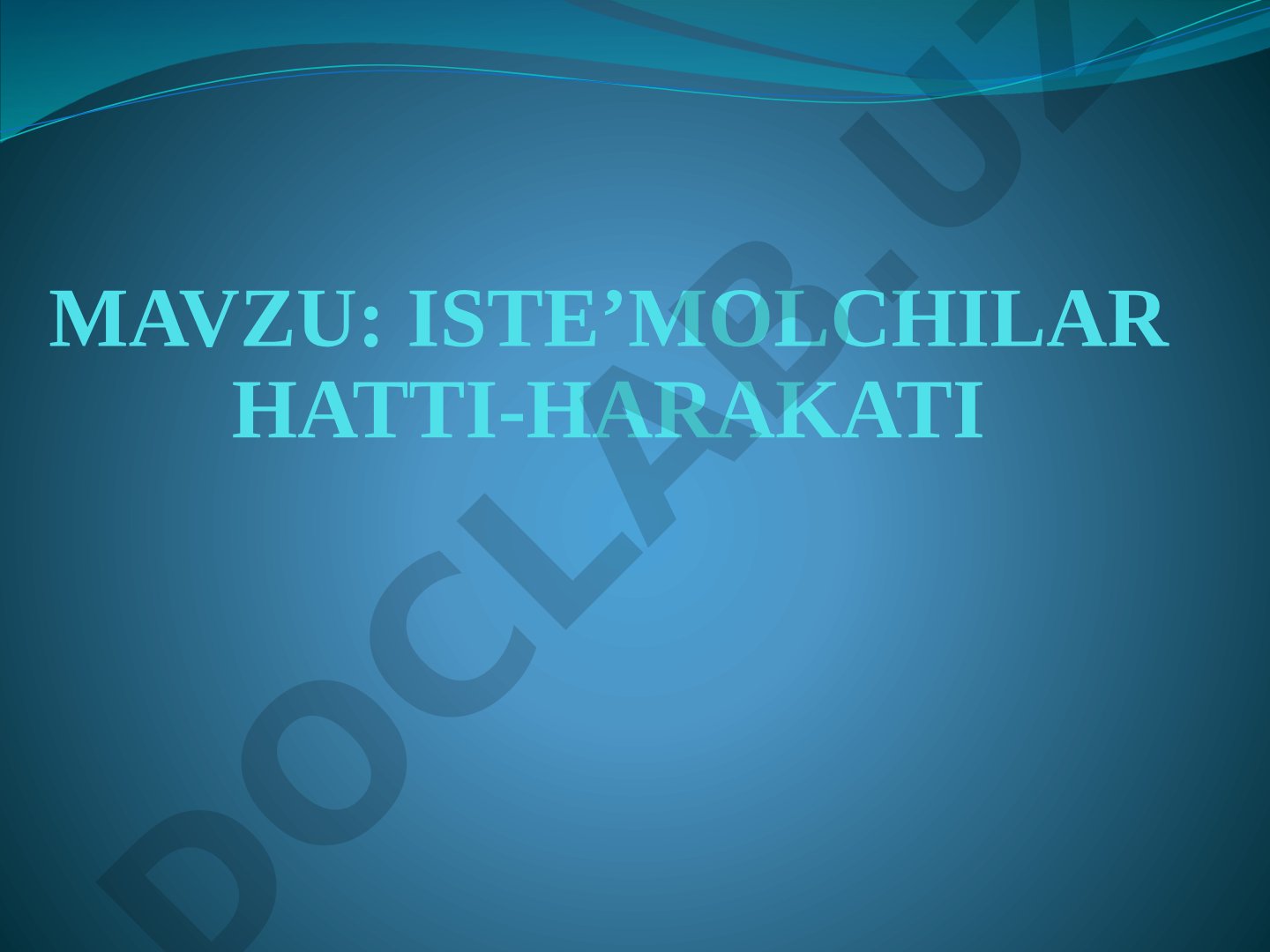 Iste'molchilar hatti-harakati