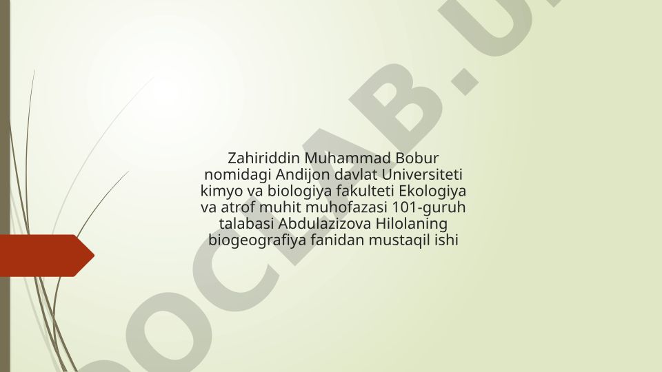 Inson faoliyati ta'sirida biogeografik transformatsiya