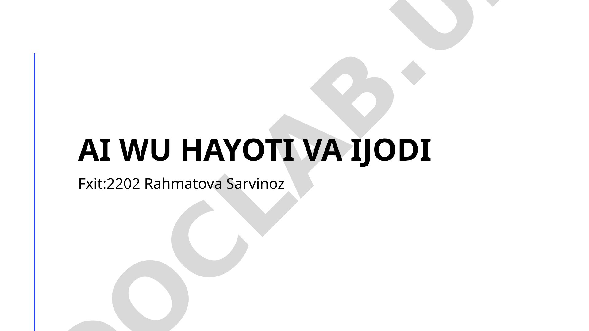 Ai Wu hayoti va ijodi