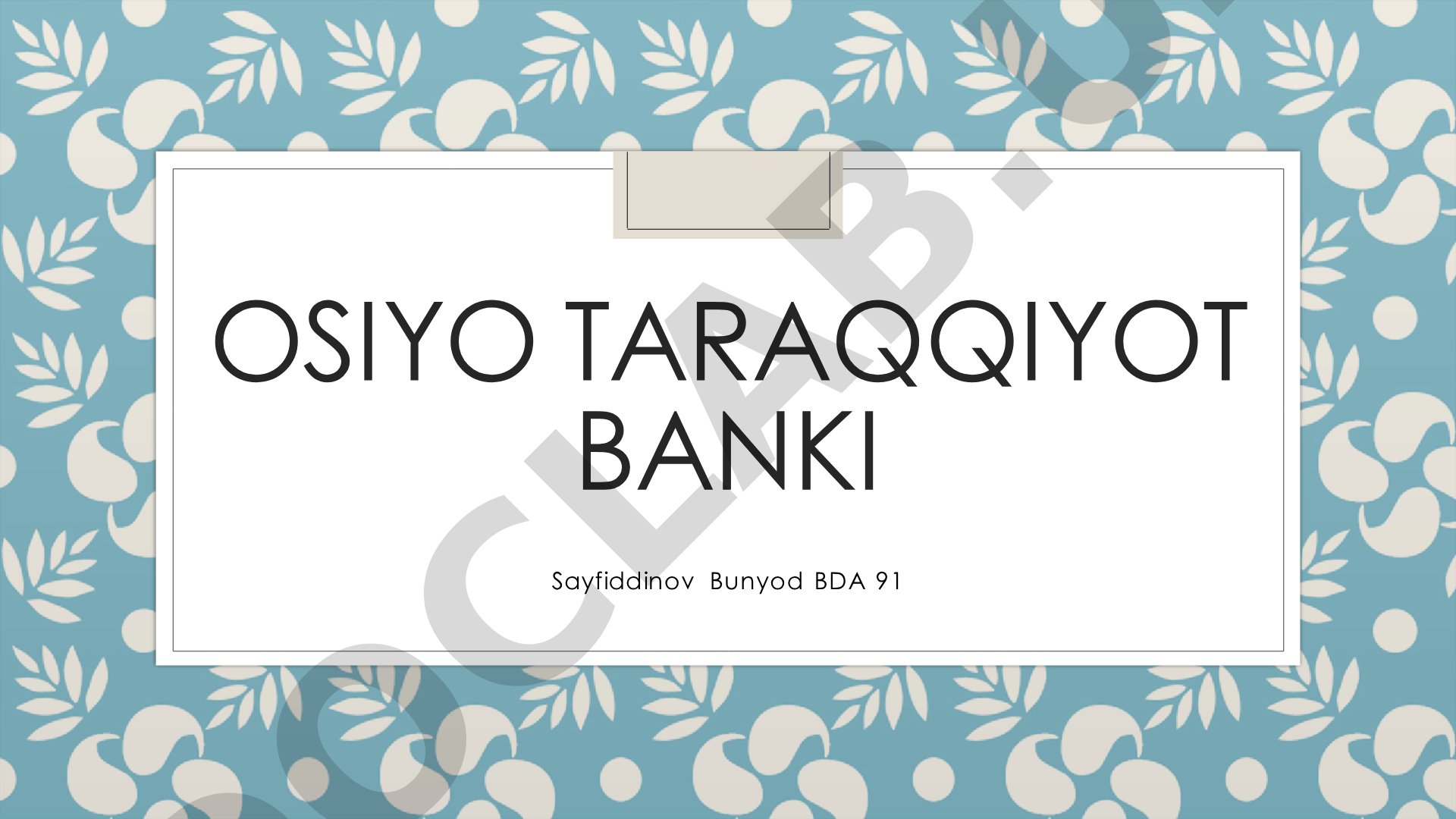 Osiyo taraqqiyot bankining rivojlanish tarixi va O'zbekiston bilan hamkorlik