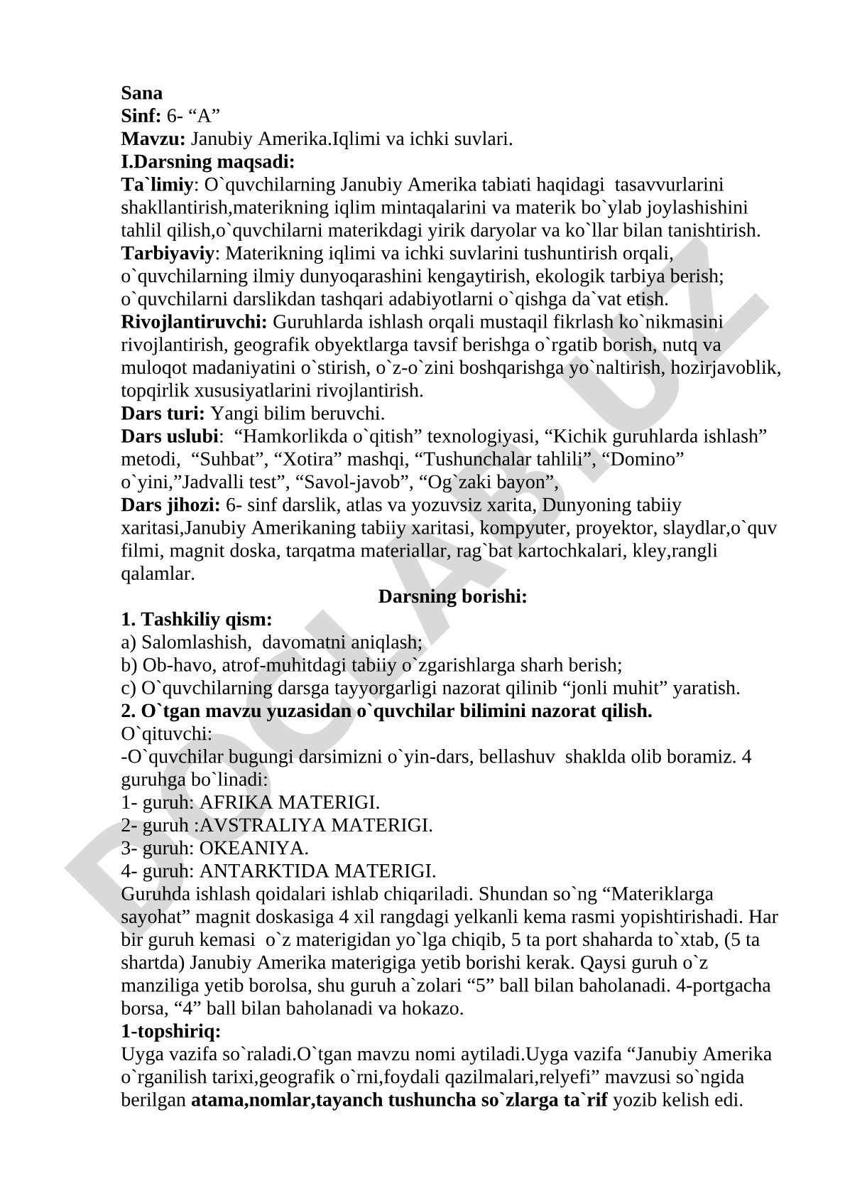 Janubiy Amerika. Iqlimi va ichki suvlari
