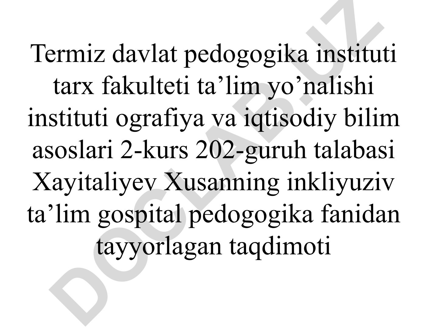 Inklyuziv ta'lim g'oyalarini amaliyotga tadbiq etish bo'yicha sotsiologik tadqiqotlar
