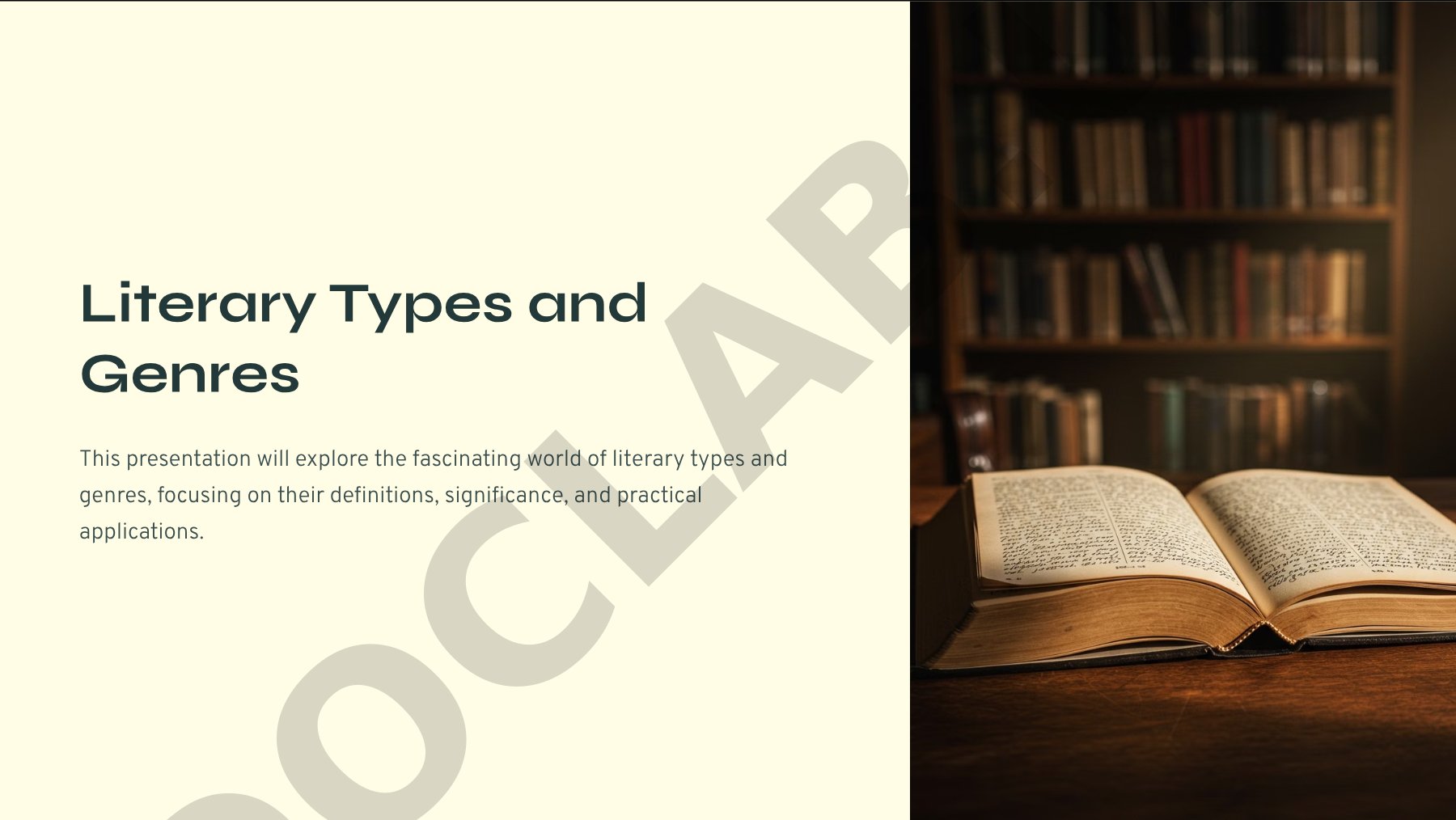 Literary Types and Genres